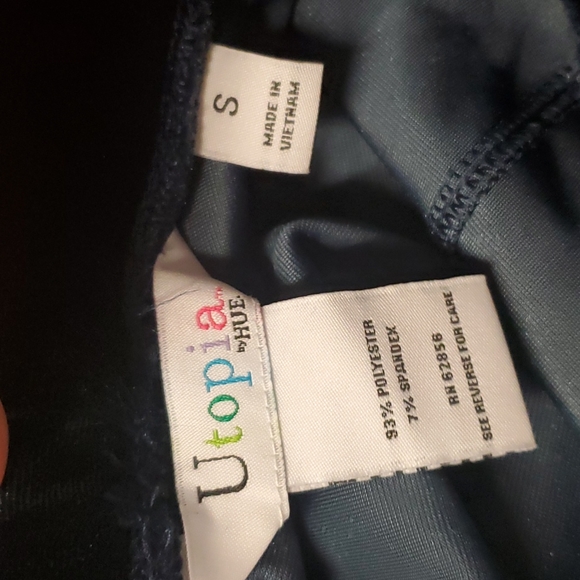 blue velvet leggings - small, utopia by hue - Picture 9 of 10